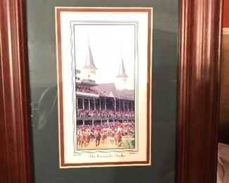 Nice framed Kentucky Derby print