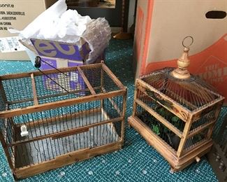 Vintage bird cages