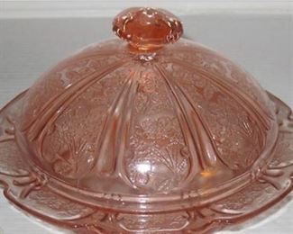 Cherry Blossom pink depression glass, large collection(not all pictured...much more)