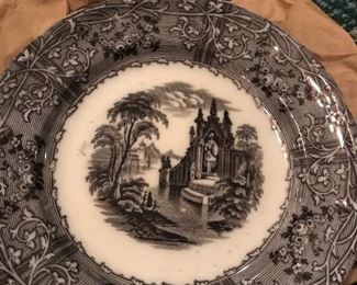 T J & J Mayer, Rhône Scenery black transferware