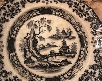 VINTAGE 19C W. ADAMS AND SONS JEDDO IRONSTONE PLATE