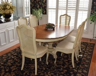 Oak Pedestal Dining Table with 6 Chairs