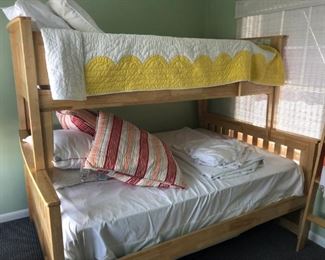 Nearly new bunk bed set by Night & Day Furniture, Vancouver WA. Twin on top; double on bottom