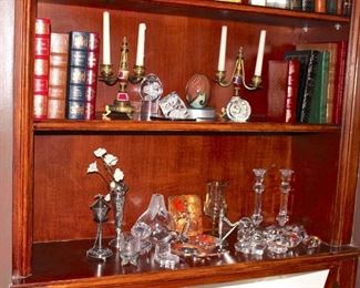 Candelabras, Candle Sticks, Books and other Decorative Items