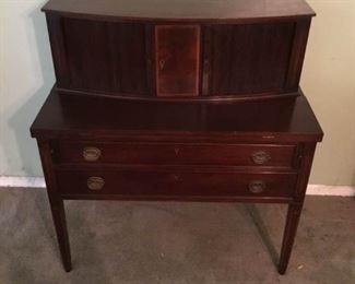 Mahogany Tambour Writing Desk