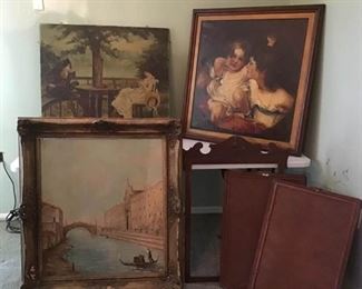 Three Large Oil Paintings
