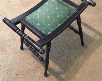 Vintage Turned Wood Stool