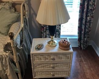 Wicker side table