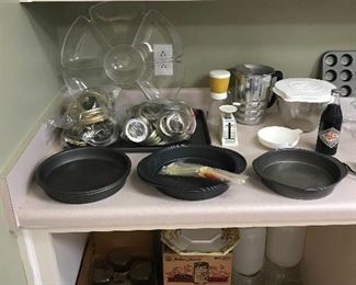 Canning jars and bakeware