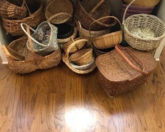 Some of the many baskets