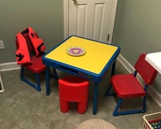 Child's table and chairs