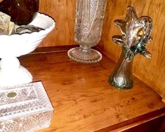 Carnival glass cut glass cut crystal