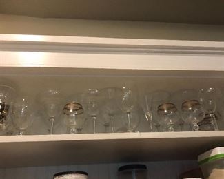 lots of stemware perfect for showers and weddings