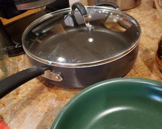 Pans..Green Pan and Food Network.  Have you used these yet.  I can rock my breakfast in these things