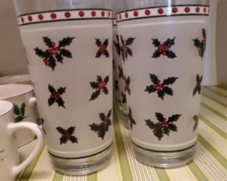 Christmas Glasses. I hope everyone has a Merry Christmas this year. I Won't. Story to follow at the next Estate Sale....which will be Joyous at BEST. Get it ? BEST? at B.E.S.T. Estate Sales?