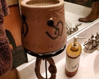 Candle and holder