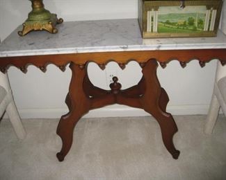 Marble top console table