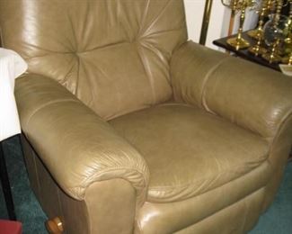 leather La-z-boy rocking recliner