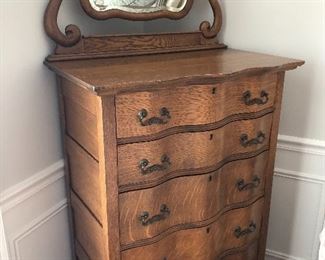 Antique Tall dresser with mirror