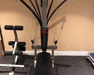 Bow-flex machine and leg extension