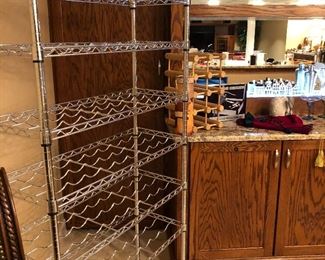 Wine rack and bar accessories