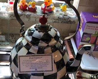 Large MacKenzie Childs teapot.
