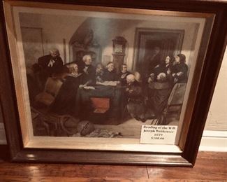 Great framed Reading of the Will.