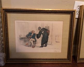 Framed print.