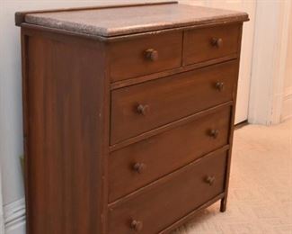 Antique Chest of Drawers with Stone Top