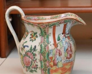 Vintage Famille Rose Porcelain Pitcher