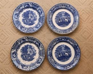 Blue Transferware Plates