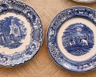 Blue Transferware Plates