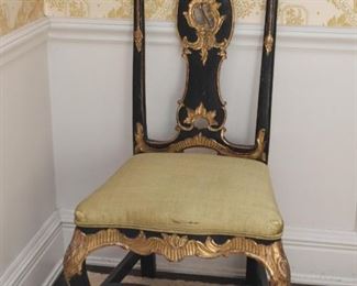 Set of 4 Antique Chairs with Gilt Detail