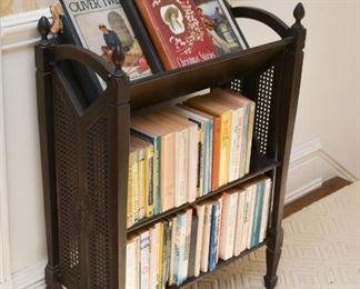 Vintage Caned Book Shelf / Rack