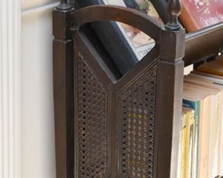 Vintage Caned Book Shelf / Rack