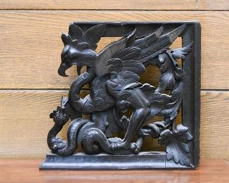 Carved Panel Bracket with Griffin or Eagle
