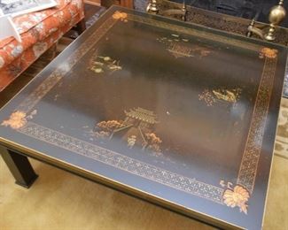 Asian Black Lacquer Coffee / Cocktail Table 