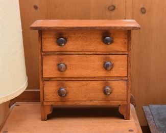 Primitive Wood Chest with Drawers