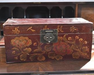 Asian Painted Wood Box