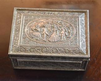 Silverplate Box with Intricate Design 