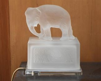 Glass Elephant Accent Lamp