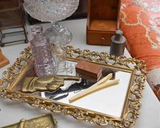 Vanity Tray with Mirror 