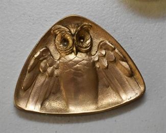 Small Brass Owl Plaque 