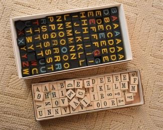 Vintage Letter Game Tiles