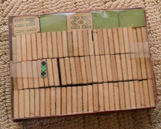 Vintage Mahjong Game Tiles