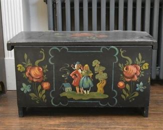 Hand Painted European Chest / Trunk
