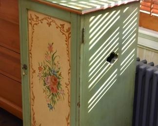 Hand Painted Storage Cabinet - Roses Motif