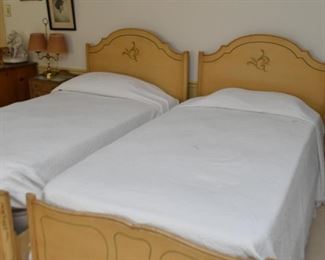 French Provincial Twin Beds 