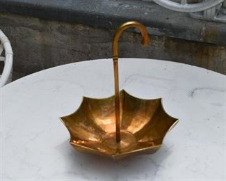 Brass Umbrella Figure