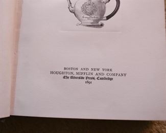 Antique Book - Over the Teacups by Oliver Wendell Holmes  